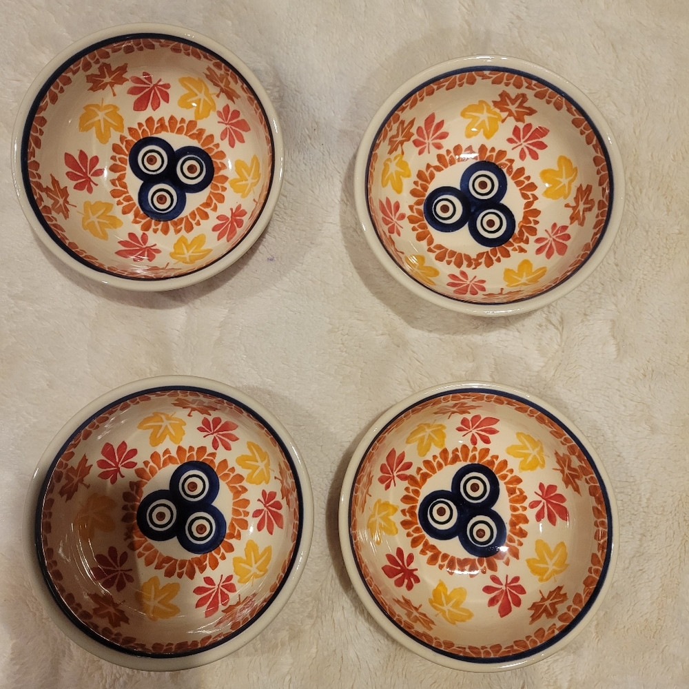 Fall leaves polish mini bowl 🥣 set of 4